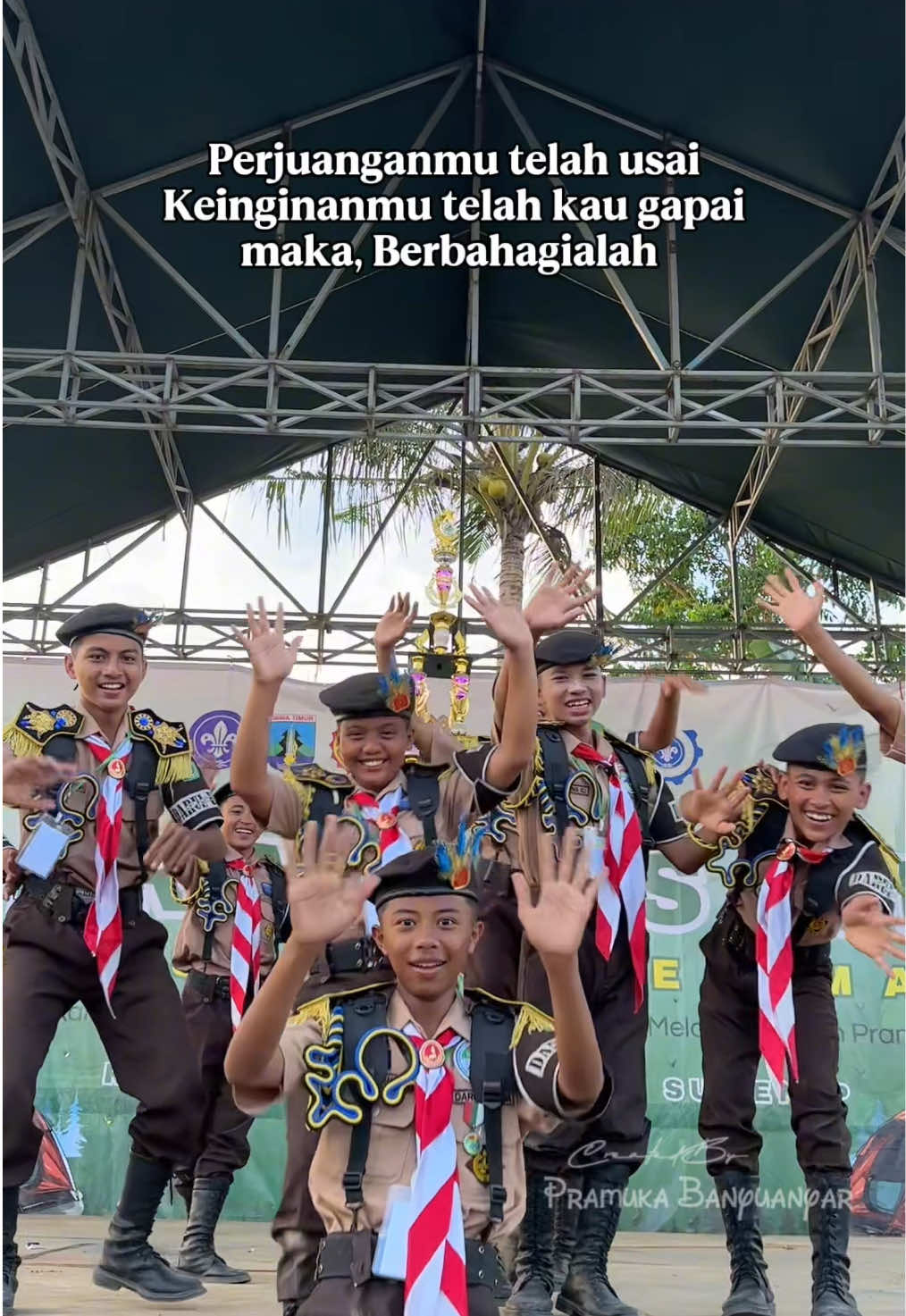 Berbahagialah dan berbanggalah atas apa yang telah kalian raih namun jangan sampai kalian takabur tetaplah tawadhu #fyp #trending #masukberanda #pramuka #jumum 