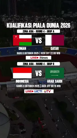 Jadwal Bola Malam Ini Kualifikasi Piala Dunia Zona Asia Oman vs Qatar Indonesia vs Arab Saudi #jadwalbolamalamini #wcqualifiers #timnasday #timnasindonesia 