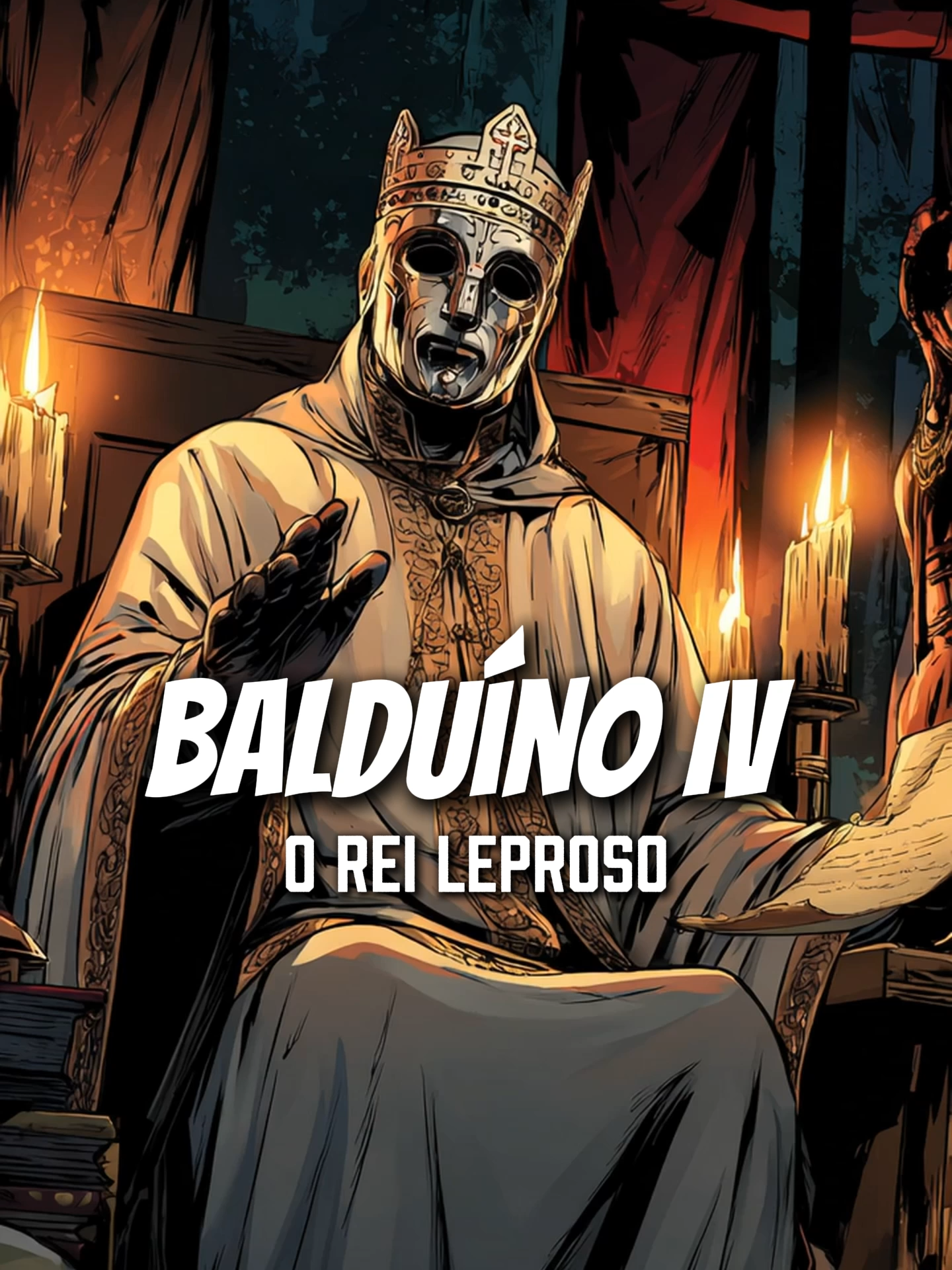 Balduíno IV, O Rei Leproso. O maior rei de jerusalem, mesmo consumido pela lepra, governou Jerusalém com coragem, fé e sabedoria. O corpo se desfazia, mas a alma se tornava muralha. Um rei que enfrentou o destino e se tornou lenda.#historiareal #curisosidades#balduinoiv #reileproso#dark