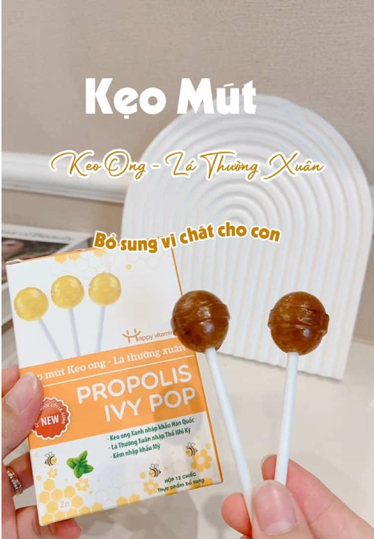 Kẹo mút keo ong bổ sung vitamin và khoáng chất cho bé #keomutchobe #keomutvitamin #keomuthappyvitamin #mebimsua #hichifamily 