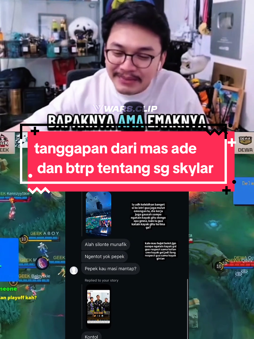 Tanggapan Mas Ade dan BTRP tentang sg Skylarr💀Berbijak lah dalam bermain sosmed ya brok #fyp #NEXTJagoanMabar #MLBBNEXT2025 @ade @luke #skylar #set1awanade 