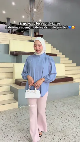 Yang dipakai denim gays💙🥰#atasankekinian #atasanrayontwill #blousecantik #fypシ゚viral 