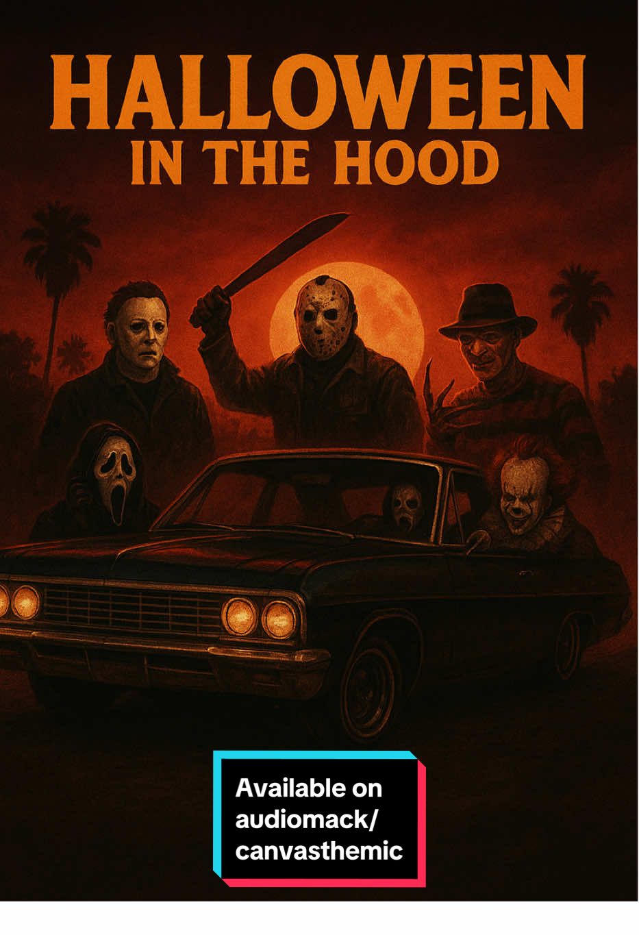 🎃 West Coast meets the dark side 🌙 Halloween N the Hood — G-Funk horror vibes, lowriders, and legends. 💀 Original track out now — link in bio! #OriginalMusic #WestCoastHipHop #GFunk #HorrorRap #HalloweenVibes         