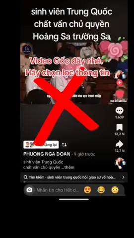 Ngừng chia sẻ những thông tin sai lệch trên mạng. Hôm nay một video lên xu hướng được chia sẻ trên mạng với nội dung giả. Tôi xin gửi nội dung video gốc để mọi người nhận thức được sự nguy hiểm tránh chia sẻ thông tin giả, sai lệch #xuhuong #CapCut #TikTokAwardsVN #vietnam #baovechuquyen 