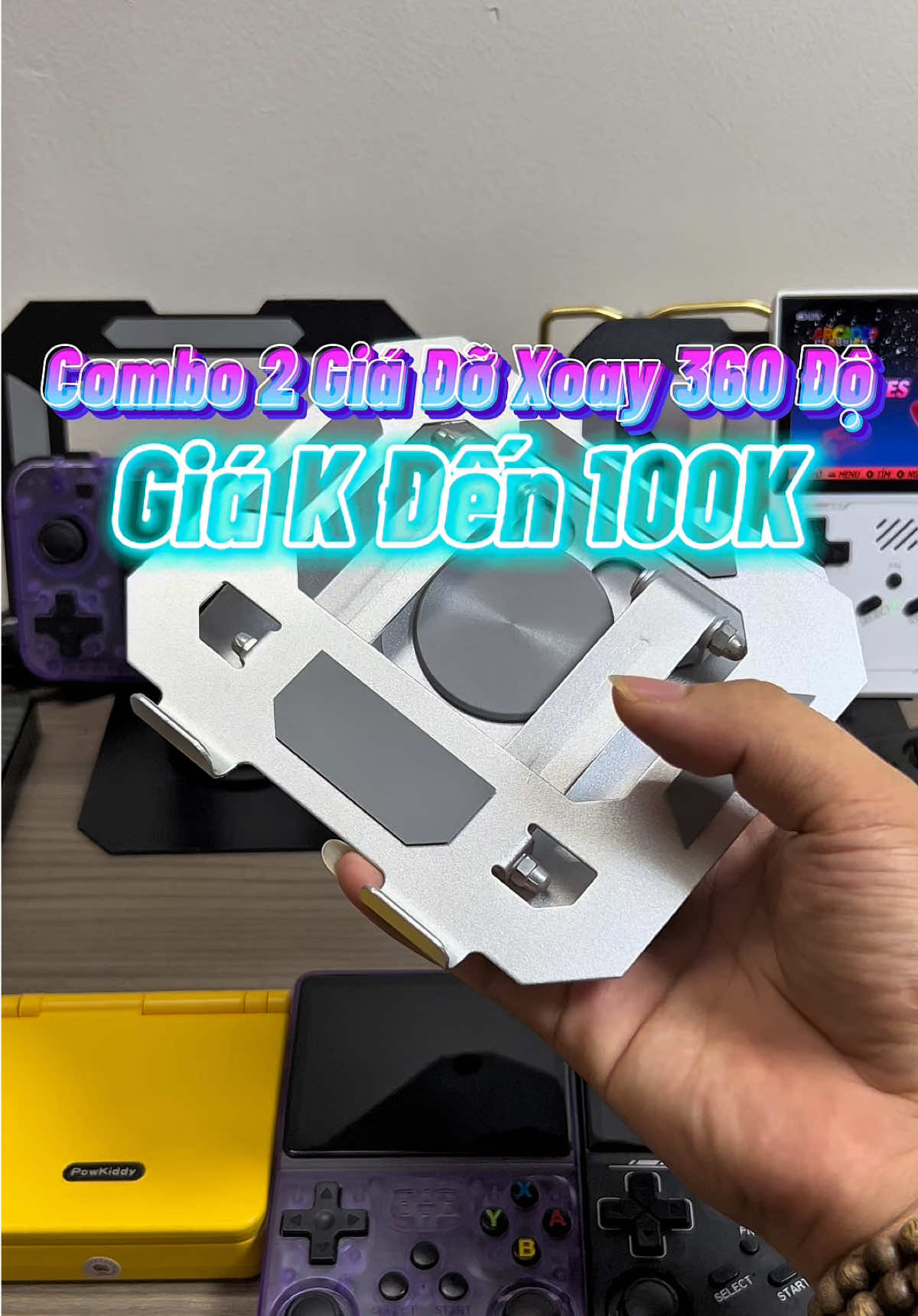 Combo 2 giá đỡ xoay 360 độ full kim loại #giadodienthoai #giadomaytinhbang #giadodienthoaixoay360 #giadolaptop #phukiendienthoai 