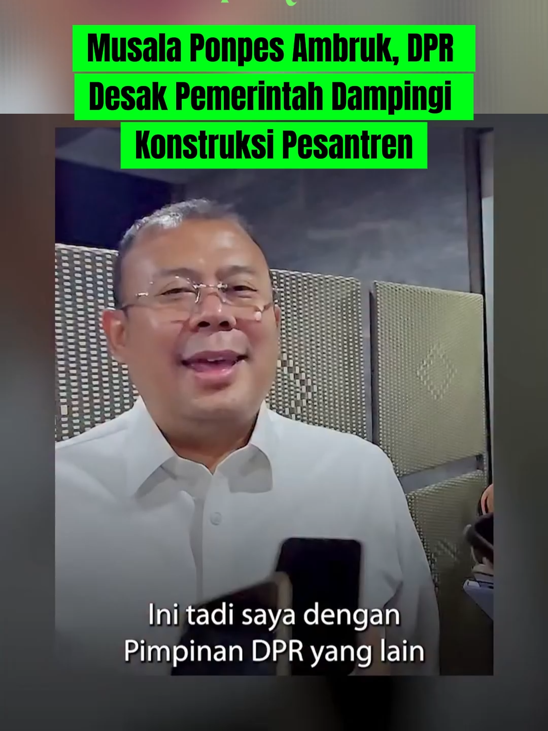 Musala ponpes ambruk, DPR desak pemerintah dampingi konstruksi pesantren. Keselamatan santri prioritas!