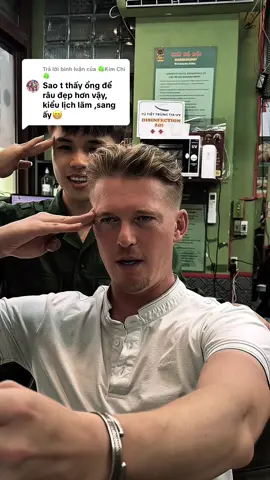 Trả lời @🍀Kim Chi🍀 Ờ thì để râu cái là auto “chủ tịch” liền !!!#hair #barber #hairstyle #sidepart #chubodoibarbershop 