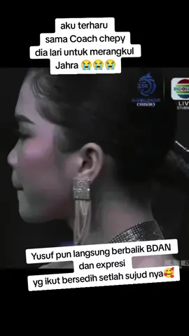 ntah kenapa aku meliht coach chepy dan Yusuf yg bgitu tulus dengan tersenggol nya Jahra 😭 #indosiar #dacademy7 #pyfツviral 