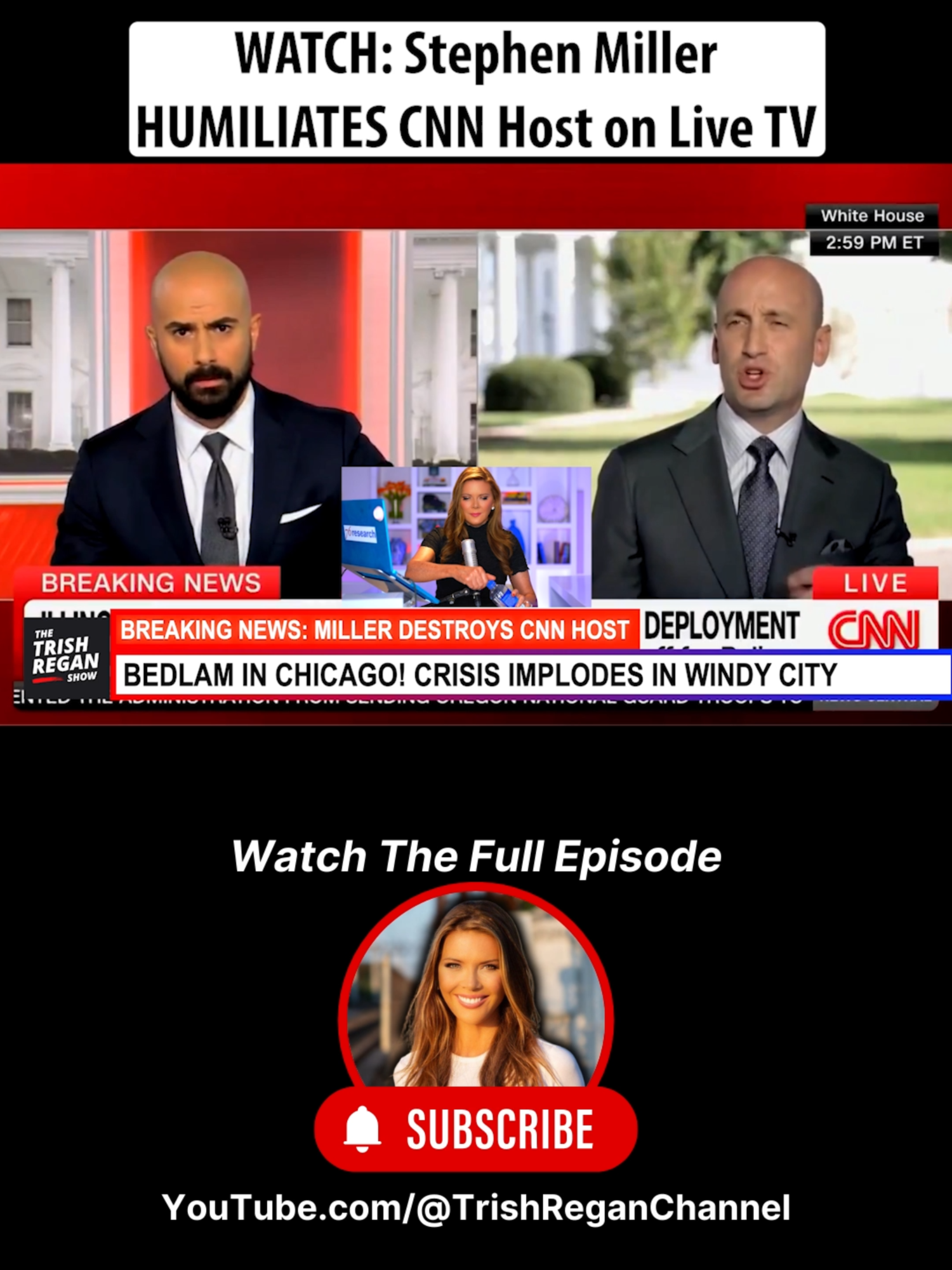 Stephen Miller absolutely destroys a CNN host live on air — no notes, no mercy, full savage mode. Subscribe and watch the FULL show at YouTube.com/@TrishReganChannel. #trishregan #trishreganshow