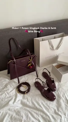 Midori Charles & Keith phiên bản màu Wineberry nhìn lại nôn Tết về 🧧🎊 #dailyunboxingg #charleskeith #cnk #charlesandkeith #fyp 