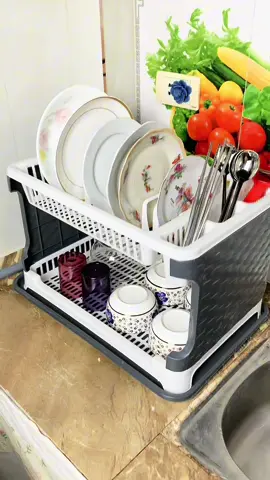 Kệ úp bát đĩa 2 tầng có ống để đũa . #giadungtienich #giadungnhasam #kechenbat #kechenbatdanang 