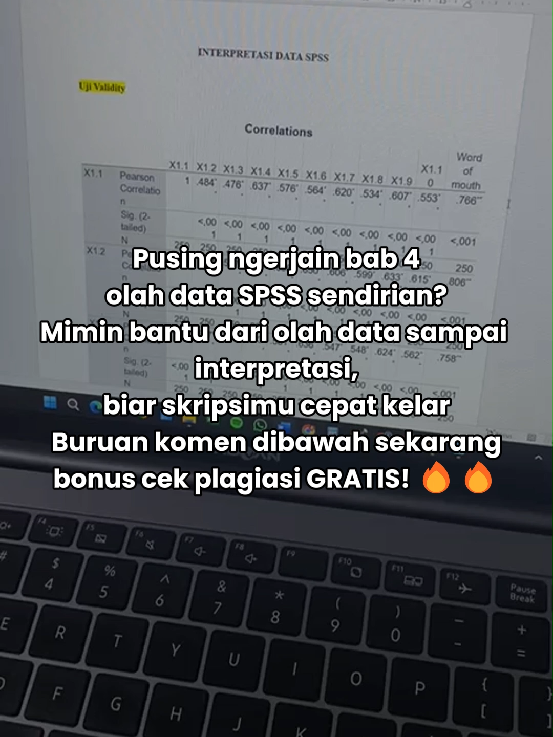 daripada pusing olah data sendirian mending pake jasa SPSS Butuh olah data SPSS cepat? SPSSin Aja! Komen / DM sekarang yaa #spssinaja #olahdata #olahdataskripsi #olahdataspss #skripsi #tugasakhir #mahasiswa #mahasiswaakhir #olahdatamurah #olahdatastatistik #spss