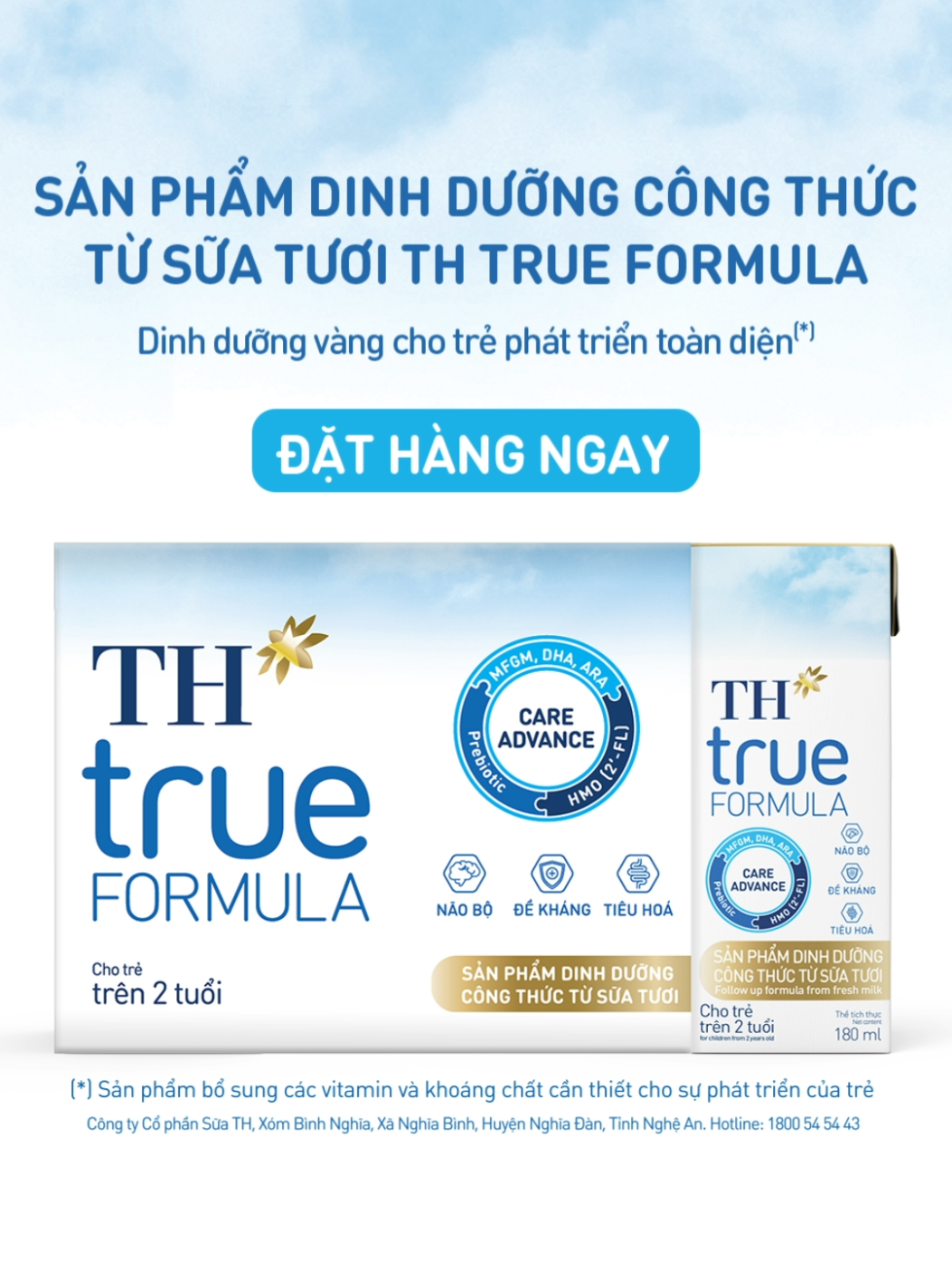 Sản phẩm dinh dưỡng công thức từ sữa tươi TH true FORMULA - Dinh dưỡng vàng cho trẻ phát triển toàn diện.#thtrueformula 