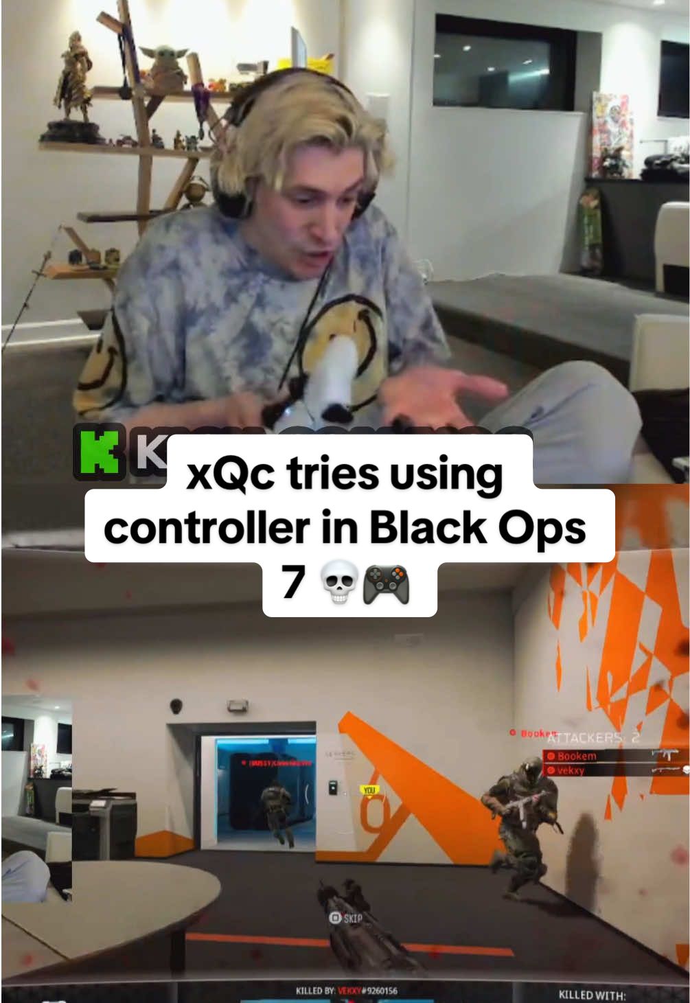 using a controller is too OP 😭 #xqc #controller #blackops7 #callofduty #fyp 
