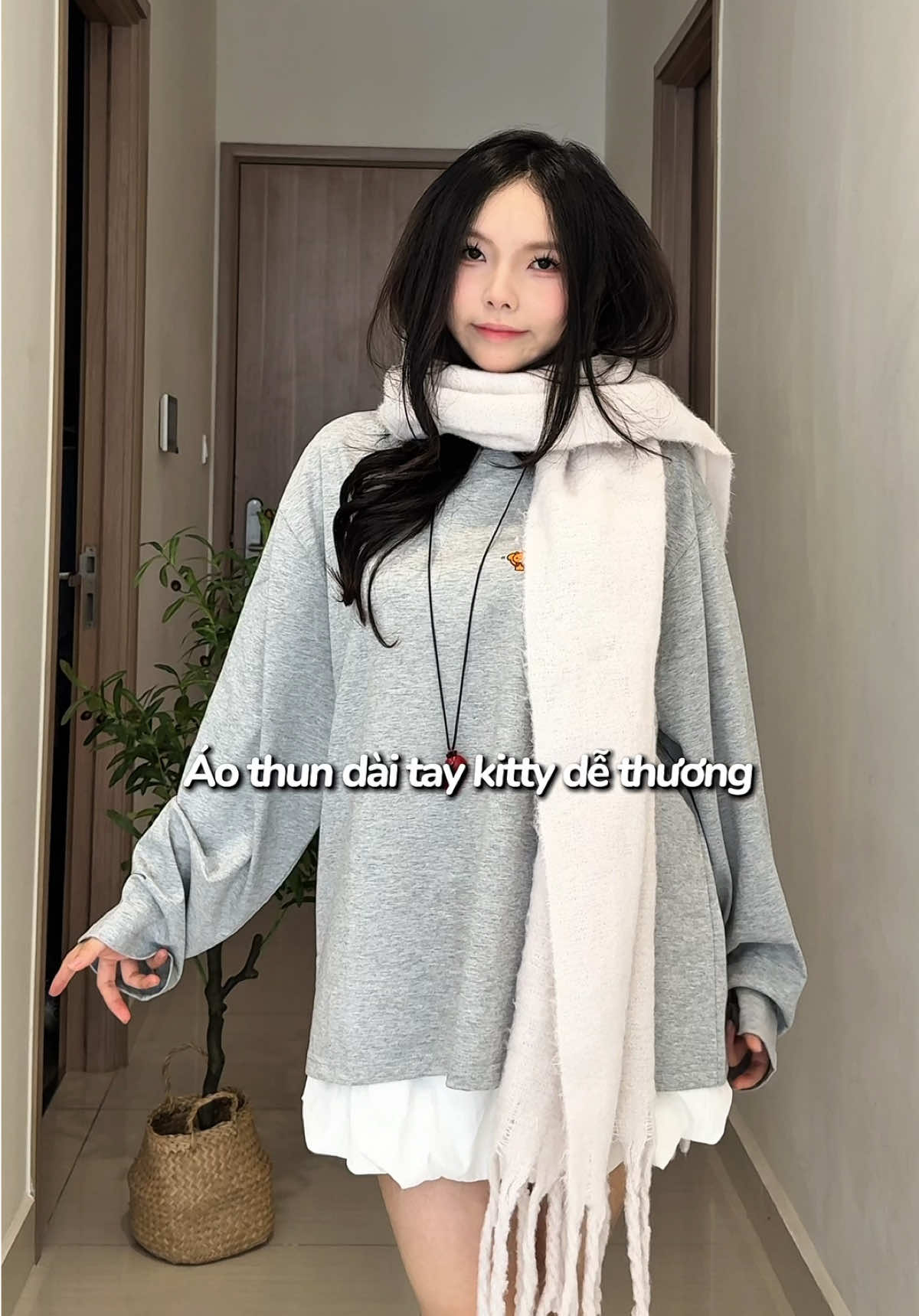 Áo kitty xinh xỉu #dduong0303 #aothundaitay #outfit 