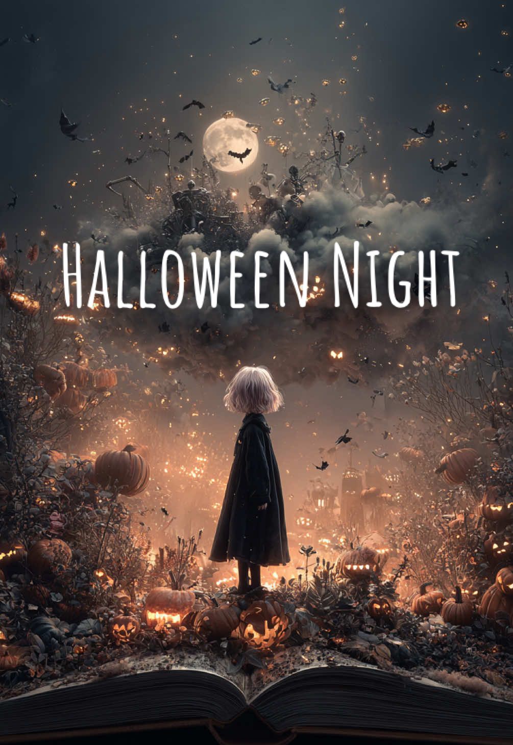 Halloween Night🎃👻 Is it really Halloween without a little adventure? The moon is full, the candy is calling! Join the Halloween night and see what spooky surprises await! 🎃🍬 #fantasy #fairytale #storybook #halloween #trickortreat 