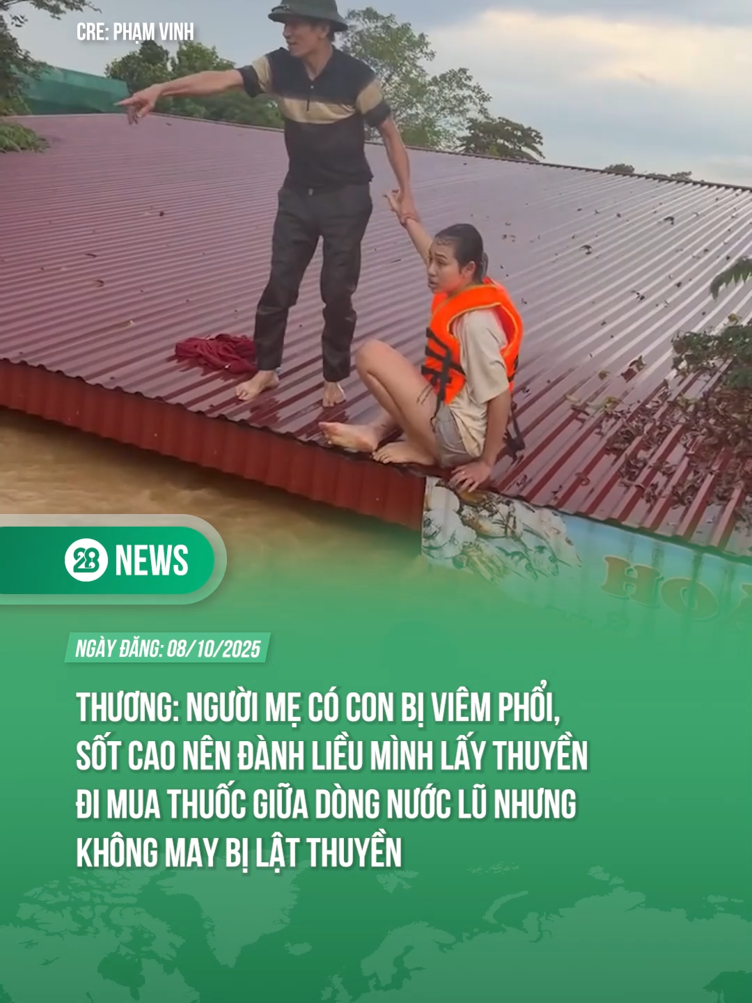 MAY MẮN MẸ VÀ ÔNG ĐÃ THỦ ĐƯỢC TRÊN MÁI NHÀ ĐỢI ĐỘI CỨU HỘ ĐẾN #theanh28 #theanh28news #tiktoknews