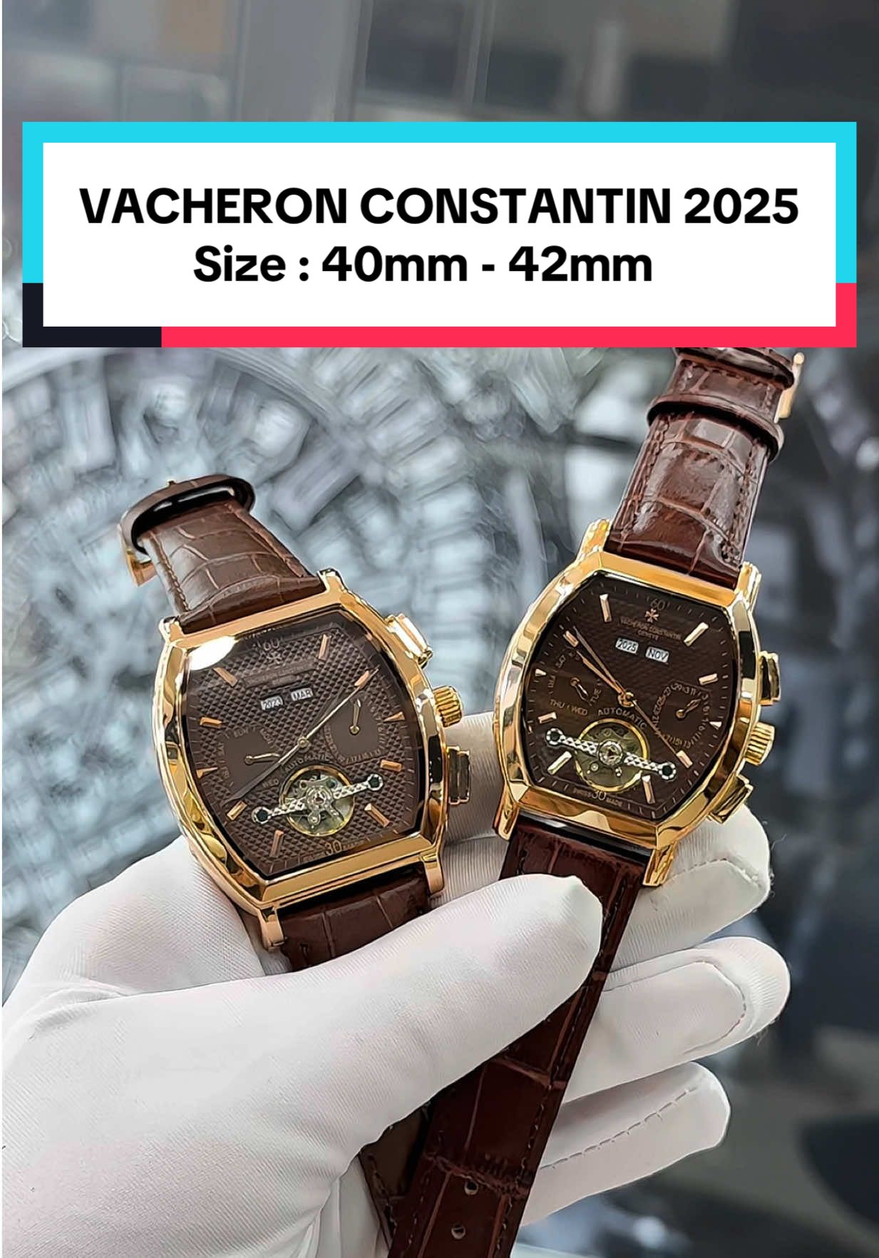 Vacheron Constantin Chocolate 42mm Nay Cập Nhật Thêm Size 40mm Phục Vụ AE Từ Tay Nhỏ Tới Lớn 🔥 Size : 40mm - 42mm #37watchluxury #viral #thinhhanh #xuhuong #asrm 