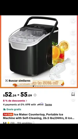 Ice maker  #tiktokshop  Una excelente máquina productora de hielo 
