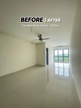 From vision to reality — our 450sqft unit at Cove @ Soho Suites is now fully completed and move-in ready! Designed and styled by The Staging Team Ready to transform your own space? Whether it’s for own stay or investment — we’ve got you covered in the Selangor & KL area. 📩 PM us today! click the link in our bio! #beforeafter #renovation  #hometransformation #kipcore  #homerenovation #fyp  #homedecormalaysia #homestaging 
