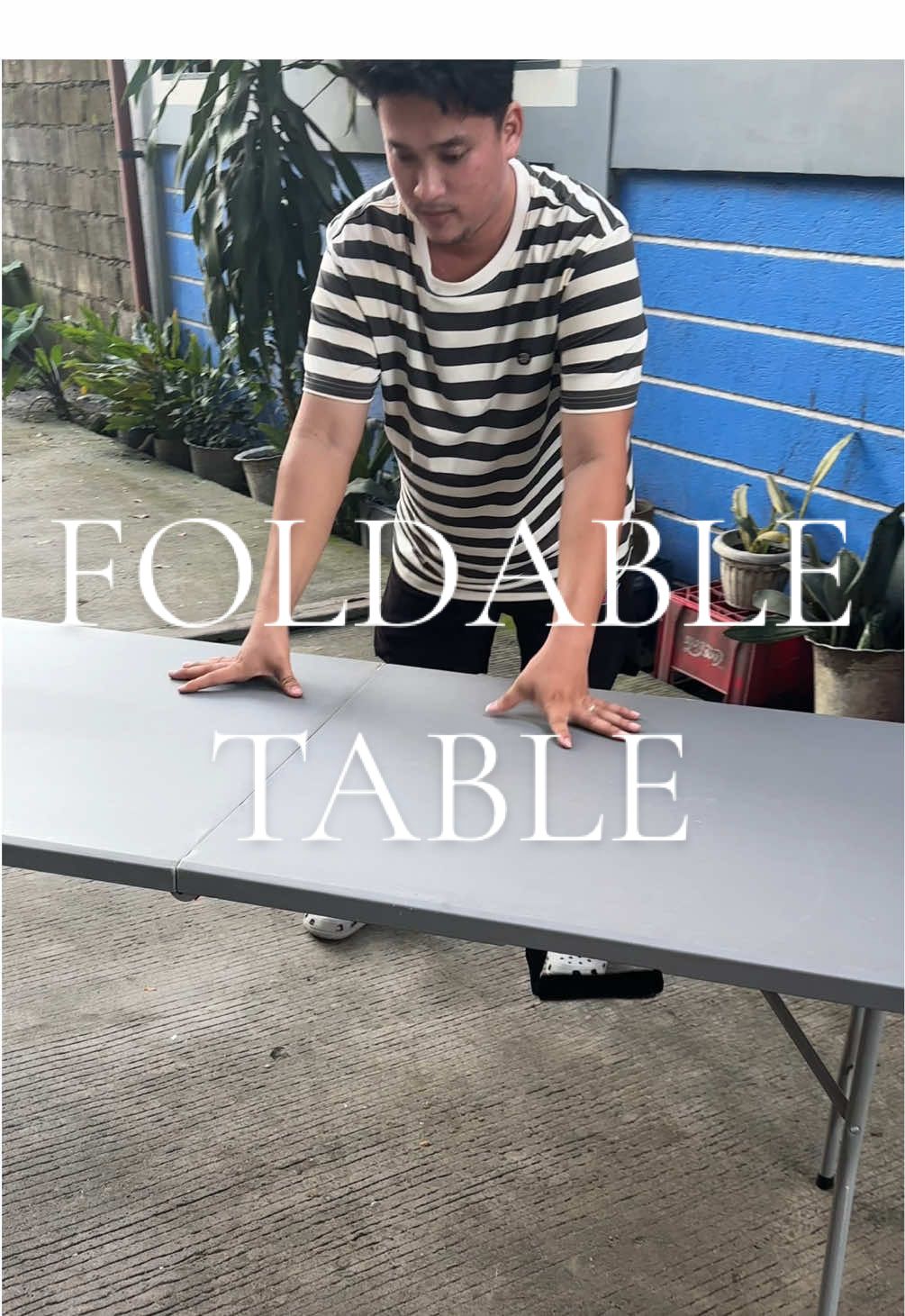 ganda ng table nato foldable na kaya hindi takaw space 💯 perfect tuwing may okasyon at mga bisita! #foldabletable #foldingtable #longtable #heavydutyfoldingtable #diningtable