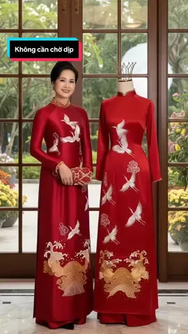 Áo dài tặng mẹ , áo dài bà sui màu đỏ sang trọng #hoale4mua #aodai #aodaivietnam #aodaitruyenthong #aodaicuoi 