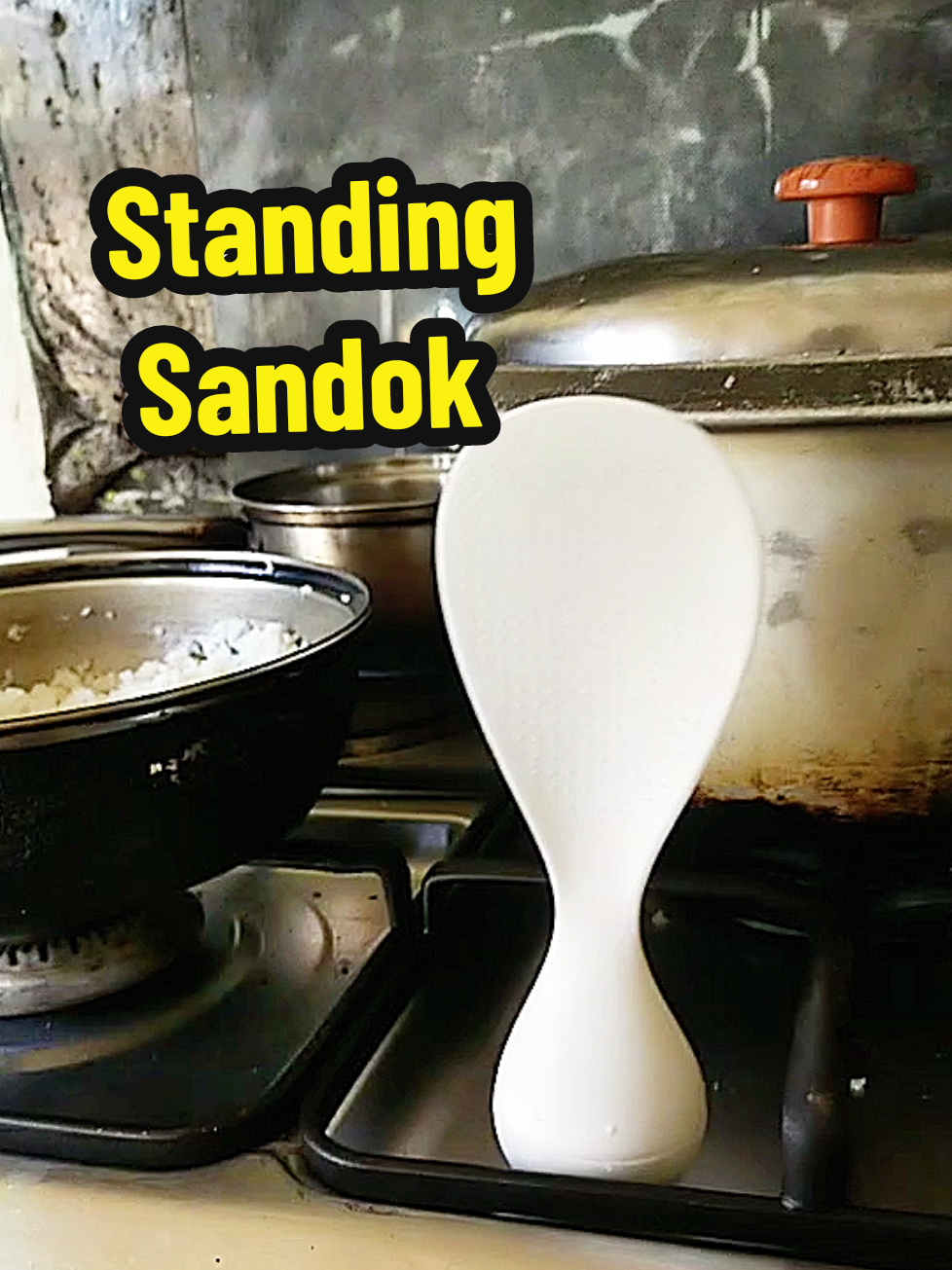 sandok na laging nakatayo, Hindi ka mamomroblema kung saan ipapatong o kung madudumihan ba eto..vertical rice spoon non stick. #standingsandok #ladle #sandok #ricespoon #verticalricespoonnonstick 