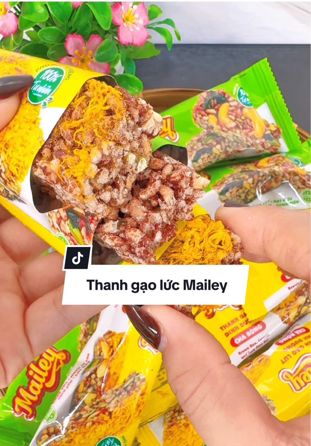 Mấy bà đang ăn chế độ healthy thif đừng bỏ qua thanh gạo lức không chiên qua dầu này nha, okela lắm nè #emcam64 #foodreview #thanhgaolut #thanhgaolutchabong #anvat 