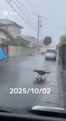 2025/10/02 台風接近 #sora #メロ秋投稿キャンペーン #台風 #ねこ 