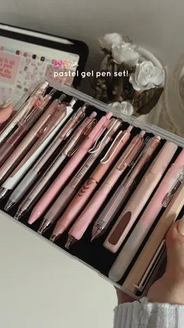 Pink gel ink pen set! 💓 #gelinkpen #gelpens #gelpenset #schoolsupplies #stationery 