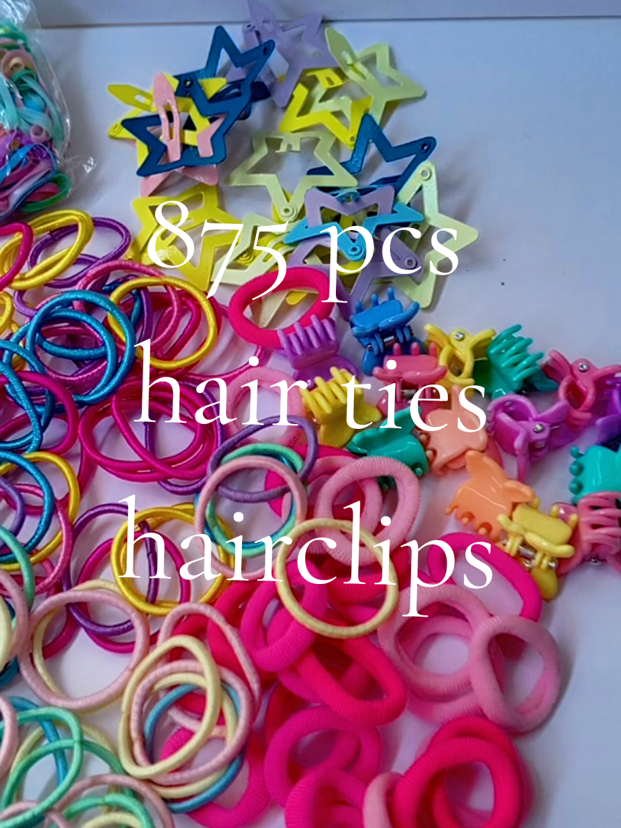 TRY this 875-piece hair accessories set — perfect for your daily looks, school days, or playtime!  From colorful clips to cute ties, everything your little princess needs is here! 🎀 #HairAccessories #HairClips #HairTies #GirlsFashion #hairclips 