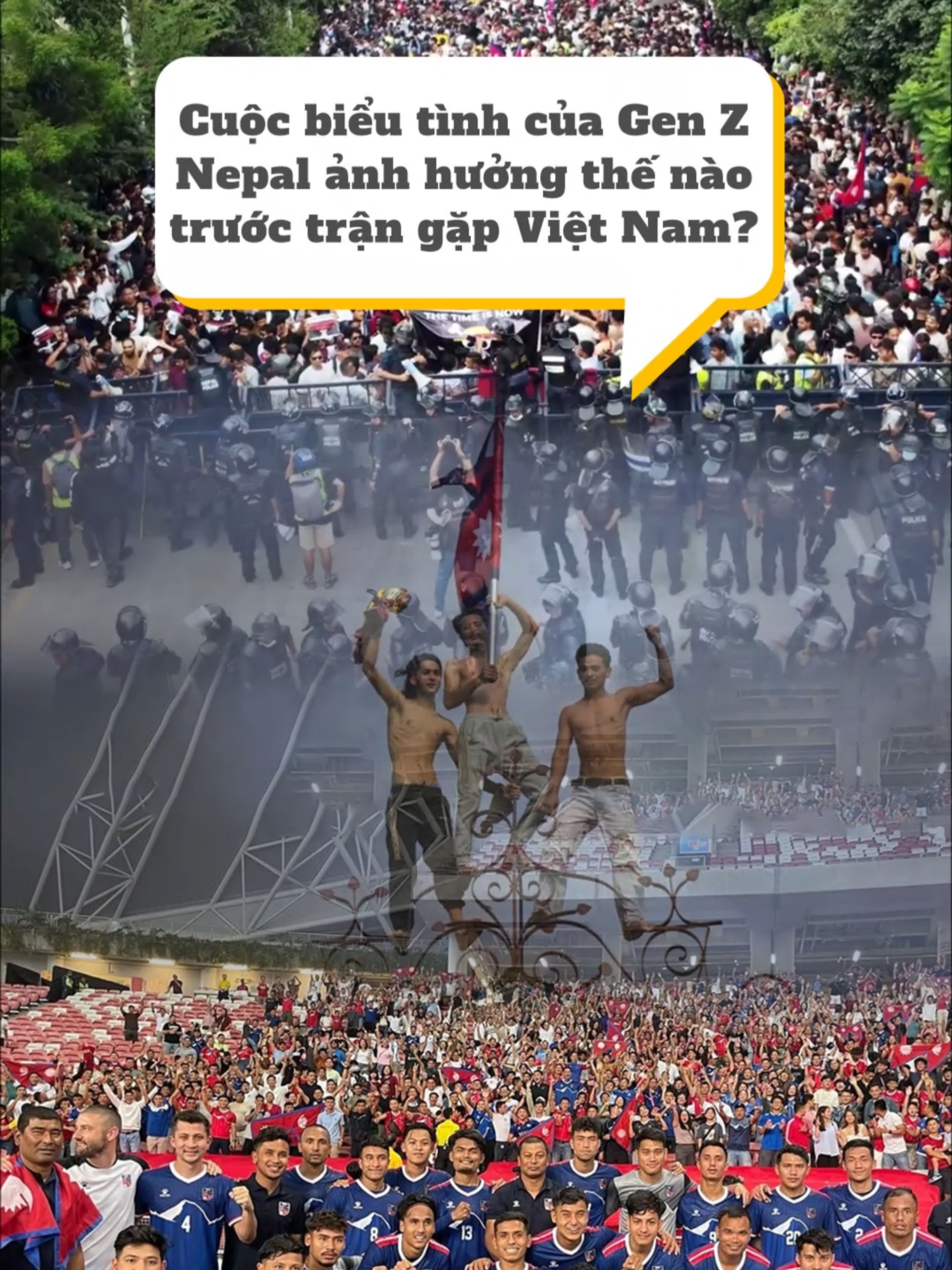 Cuộc biểu tình của Gen Z Nepal ảnh hưởng thế nào trước trận gặp Việt Nam? #Asiasport #sportontiktok #tinbongda #thethaomoingay #bongdavietnam #dtvn