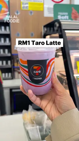 Taro Latte RM1 di 7-Eleven🍠 📍 7 Café by 7-Eleven 🗓️ Hingga 30 November 2025 #halalfoodie #MakanLokal 