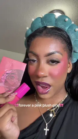 Forever pink blush!! c #pinkblush #blush #makeup #blackgirlmakeup  #beautycontentcreator @Juvia’s Place liquid and powder blush