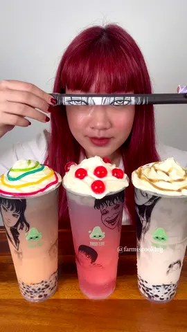 ใครสาวก junji ito สาวก Nose tea ห้ามพลาด วิปครีมชีสอร่อยมากกกก😋🧋 #Tiktokพากิน #TheBeautyofChaos #NOSETEAxJUNJIITO #Realcheese #MuseThailand 