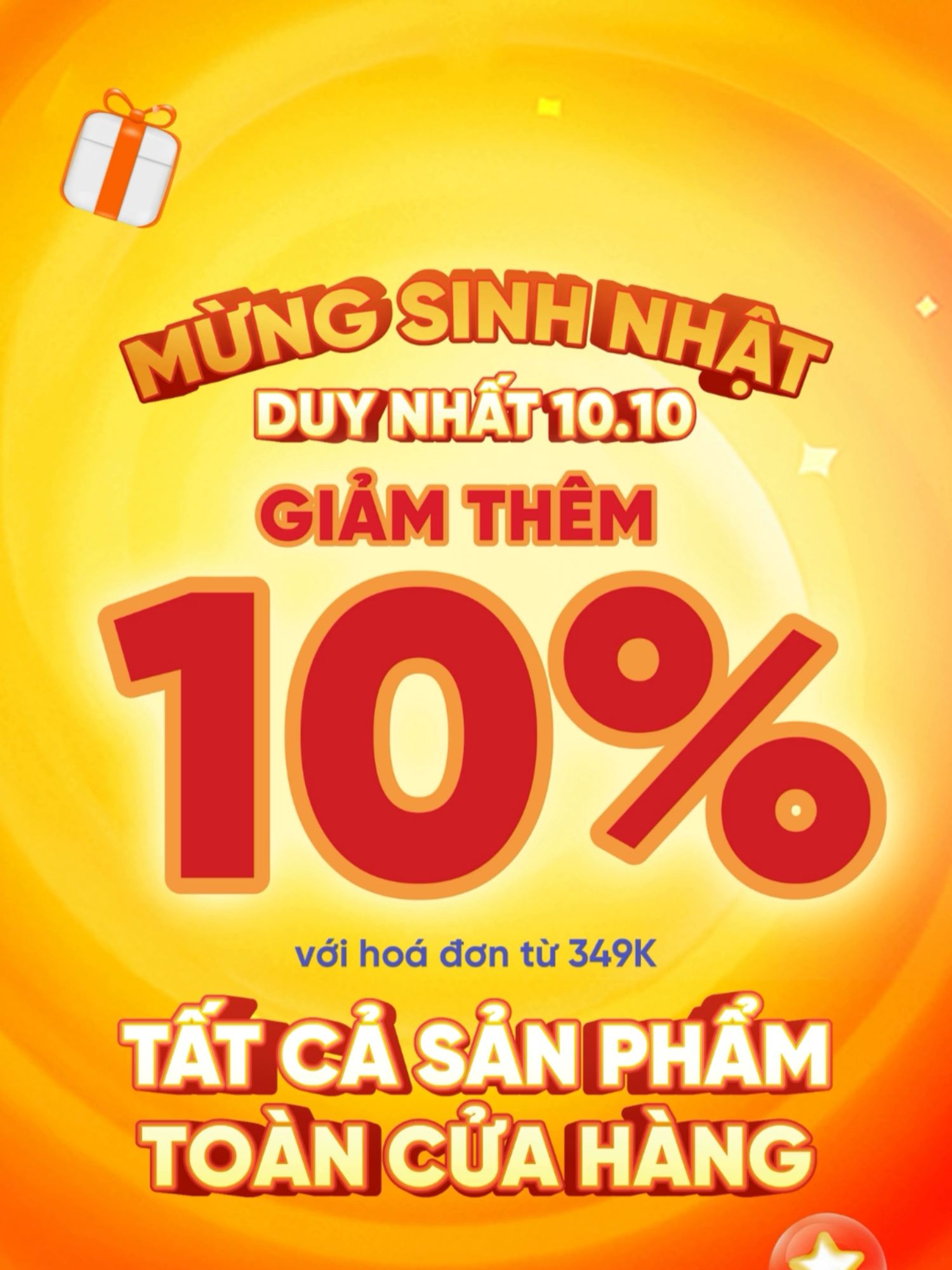 🥳DEAL SỐC MỪNG SINH NHẬT 14 TUỔI - GIẢM THÊM 10% CHO TẤT CẢ SẢN PHẨM🥳 ✨10/10 này, đừng quên săn deal HOT NHẤT tháng sinh nhật 14 tuổi của Guardian nha! 🔥Tất cả các sản phẩm, từ makeup, skincare đến chăm sóc cá nhân - ĐỒNG LOẠT GIẢM THÊM 10% -Thời gian áp dụng: duy nhất ngày 10/10/2025. - Đối tượng tham gia: tất cả khách hàng là thành viên Hội Cam Guardian. - Địa điểm áp dụng: + Toàn bộ cửa hàng Guardian trên toàn quốc. + Website chính thức https://www.guardian.com.vn và ứng dụng Guardian VN - Điều khoản: + Áp dụng giảm trực tiếp 10% trên giá trị đơn hàng sau khi đã trừ tất cả ưu đãi khác (bao gồm giảm giá Hội Cam, voucher, khuyến mại khác nếu có). + Chỉ áp dụng cho hóa đơn từ 349,000 VNĐ trở lên (tính theo số tiền thanh toán cuối cùng sau khi áp dụng tất cả ưu đãi). + Mức giảm tối đa: 500,000 VNĐ/đơn hàng. + Mỗi số điện thoại (tài khoản thành viên) chỉ được hưởng ưu đãi 01 lần duy nhất trong ngày 10/10/2025. + Không áp dụng đồng thời với các chương trình khuyến mại đặc biệt khác (trừ khi có thông báo riêng). 😍 Note lịch ngay để không bỏ lỡ tiệc deal sinh nhật của Guardian ngày 10/10 này nhé!!! #Gdeals #Dealthang10 #HappybirthdayGuardian #14NamDongHanhKhoeDep  #GuardianVietNam