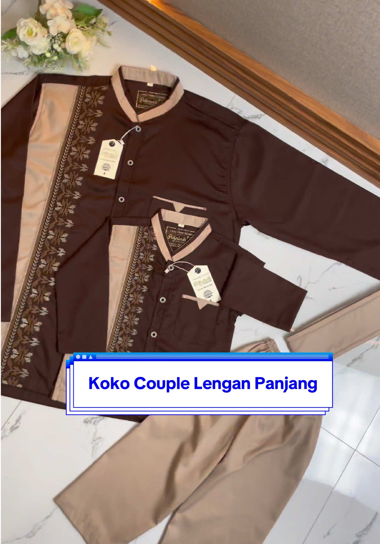 Spesial Lebaran 2026 Agnina Collection Mengeluarkan Koko Couple Lengan Panjang Terbaru, Hadir dengan Desain Motif Mewah Dan Elegant, Bordiran Premium ✨ #kokolenganpanjang #kokoanaklakilaki #setanak #promoguncang1010 #fyp 