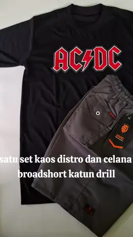 kaos dan broadshort katun drill #promomakan1010 #LiveOutlandish #kaos #broadshort 