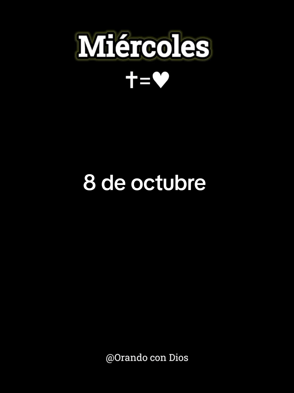 Dios hoy es miércoles y con un corazón agradecido vengo ante tí, gracias por el descanso de la noche y por renovar mis fuerzas, guíame en cada paso que se , dame sabiduría para que tome buenas decisiones y que a la vez te honren pongo en tus manos mi vida en el nombre de Jesús Amén #oracion #oracionespoderosas #Octubre #oraciondelamañana 
