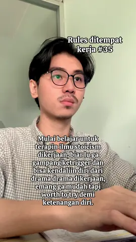 Biar bisa lebih kendaliin diri menghadapi drama drama dikantor #worklife #corporatelife #stoicism 
