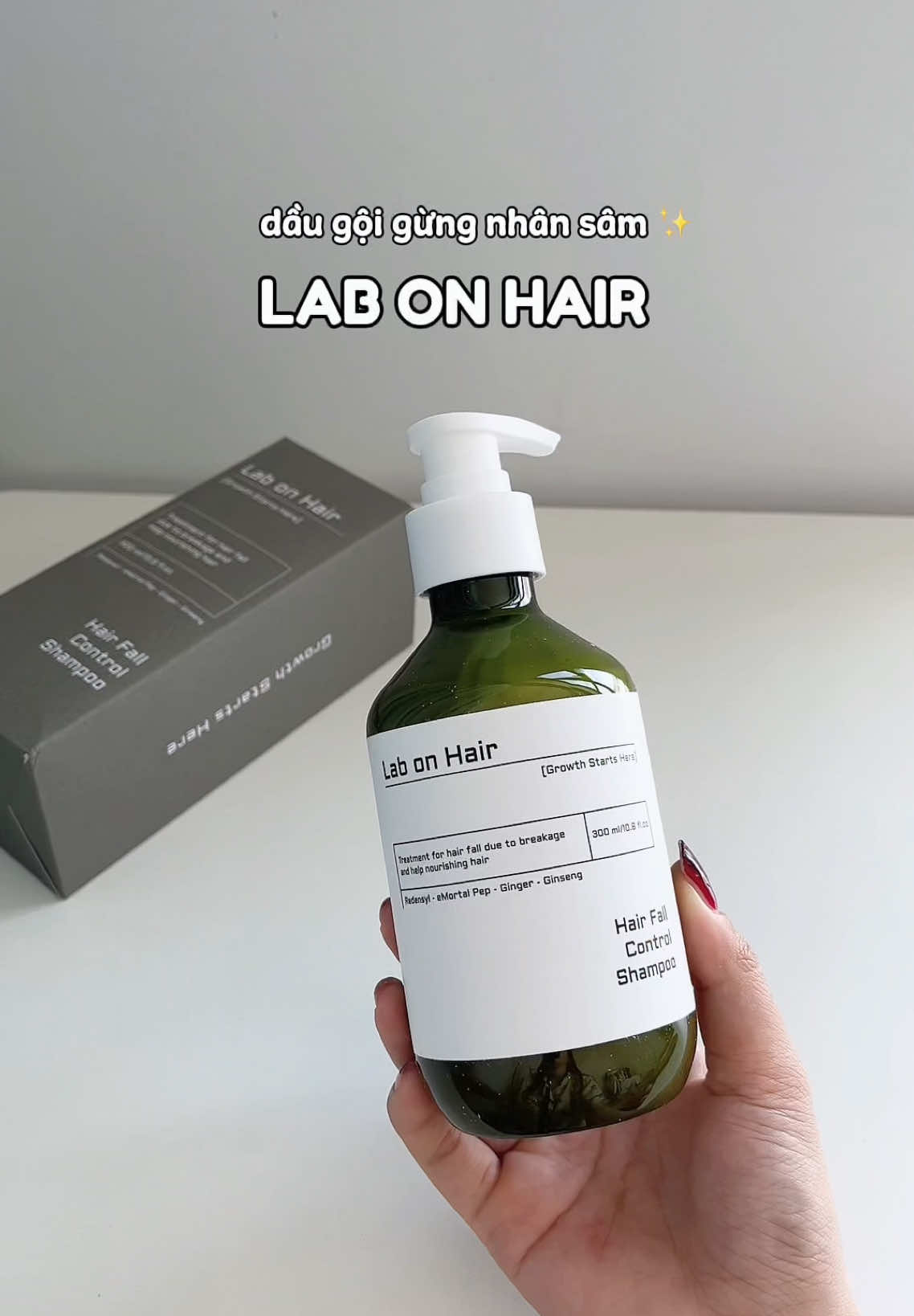 dầu gội cho tóc yếu hay bị gãy rụng ✨ Lab On Hair dầu gội gừng nhân sâm giúp tóc suôn mượt mọc tóc 🌿 #daugoithaoduoc #daugoi #labonhair #daugoilabonhair #daugoigung 