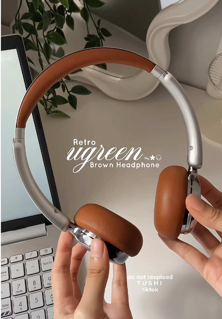 Ugreen Retro Studio Plus Headphone 🎧🤎 ringann and tak lenguh telinga langsung, perfect for ootd jugak sbb design stylish sgt! ✨ #headphones #headphone #ugreen #retroheadphones #aesthetic 
