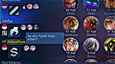 bro meremehkan miya hyper😹  #MLBB #ryee #aldoustiktok #mobilelegendsbangbang 