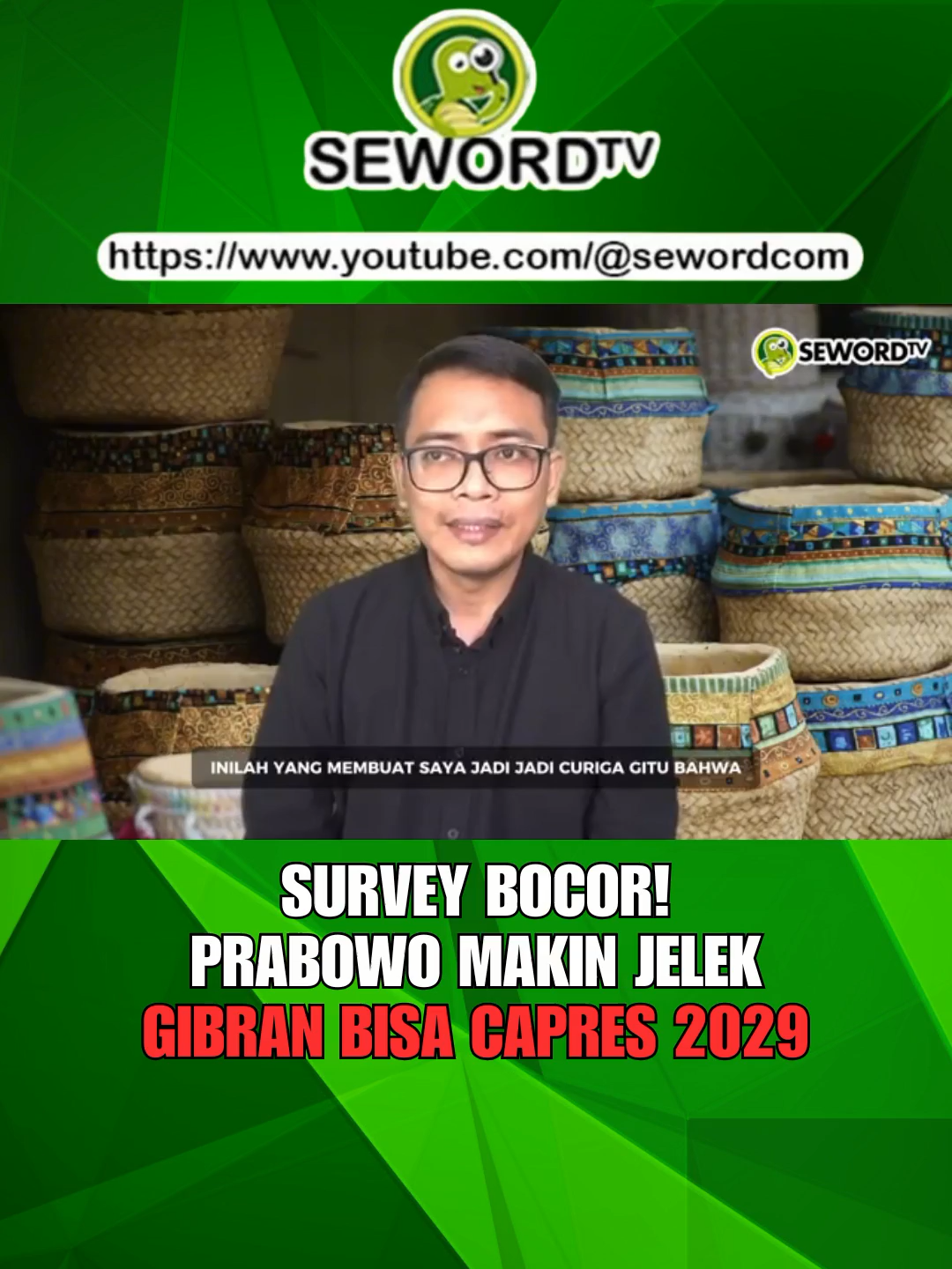 Survei kepuasan Prabowo makin turun, Gibran bisa maju di 2029?  Credit : Youtube Sewordtv #alifurrahman #gibranrakabumingraka #prabowosubianto #surveykepuasaan #pakarmantan