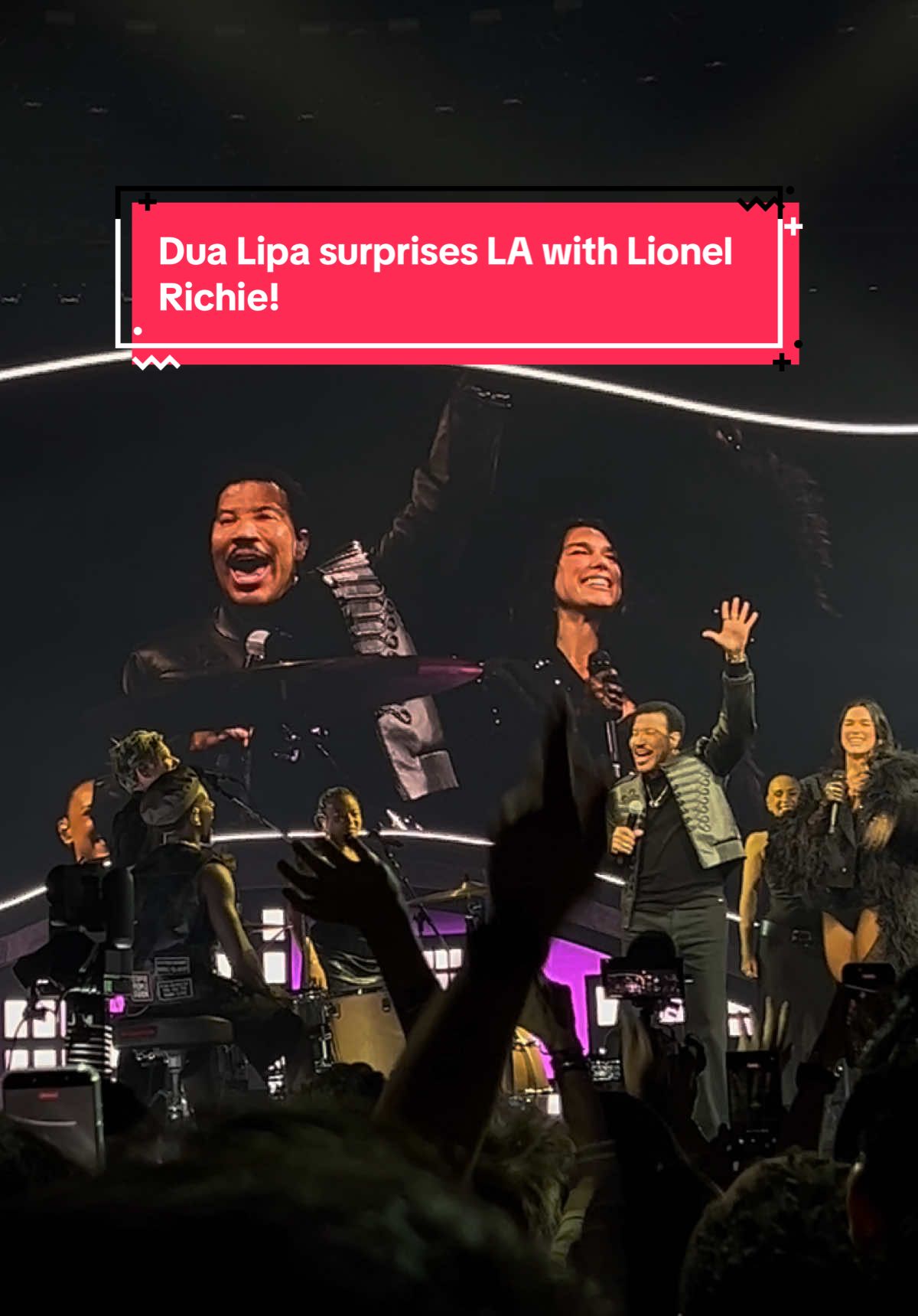 Dua Lipa Los Angeles Night 3 special guest Lionel Richie! #dualipa #radicaloptimismtour #lionelrichie 