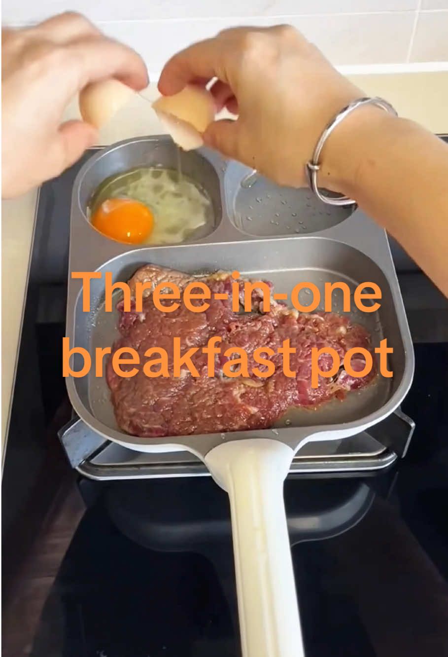 Three-in-one breakfast pot#foryou # Good things in the kitchen #tiktok #follow 