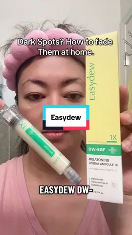 EasyDew DW-EGF Melatoning Ampoule is perfect for dark spot treatment. @easydew.official @easydew global #easydew #egf #darkspots #kbeauty #skincare 