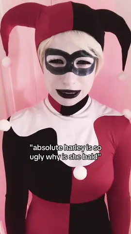 she is bald and she is BEAUTIFUL!!!!  #absolutebatman #dccomics #harleyquinn #cosplay #fypage 