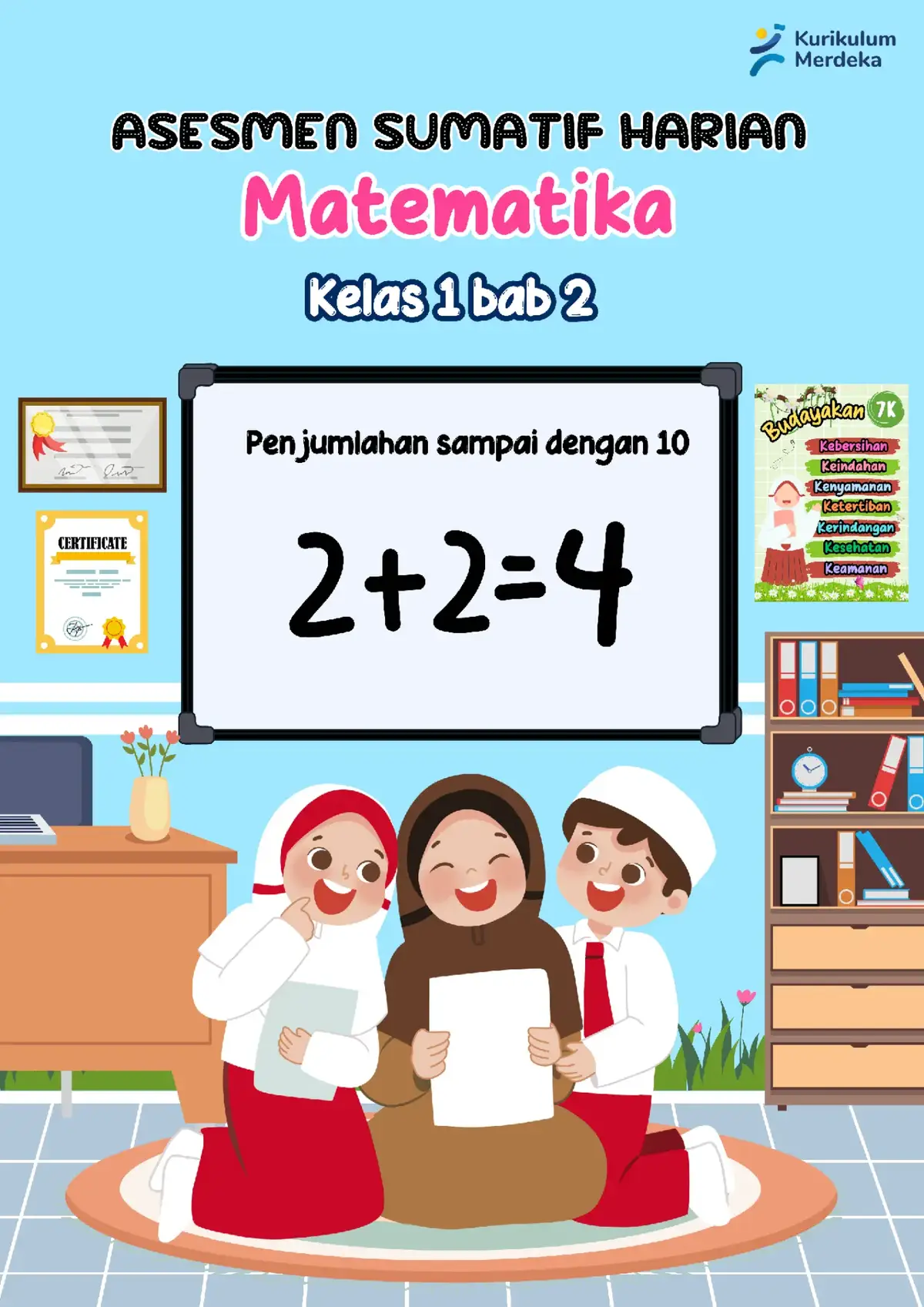 Soal Sumatif Harian Matematika kelas 1 Bab 2- penjumlahan sampai dengan 10#fypシ゚ #foryoupage❤️❤️ #gurukreatifanakhebat #fypシ゚viral #fyppppppppppppppppppppppp 