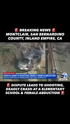 🚨 HEARTBREAKING INCIDENT IN MONTCLAIR, CA 💔 A dispute at a restaurant late Monday turned deadly when a suspect chased three victims—two men and a woman—ramming their car, causing it to crash into a tree near Buena Vista Arts-Integrated Magnet School. 😞  The driver died, the male passenger fled, and the woman was kidnapped but escaped in Ontario, calling 911. 🚑 She reported being shot at, though unconfirmed.  The suspect is still at large, and police say the parties were connected. Call Montclair PD (909) 621-4771 with info.🙏  Spread awareness! 🗣️ #montclairca #BreakingNews #montclaircalifornia #sanbernardinocounty #riversidecounty 